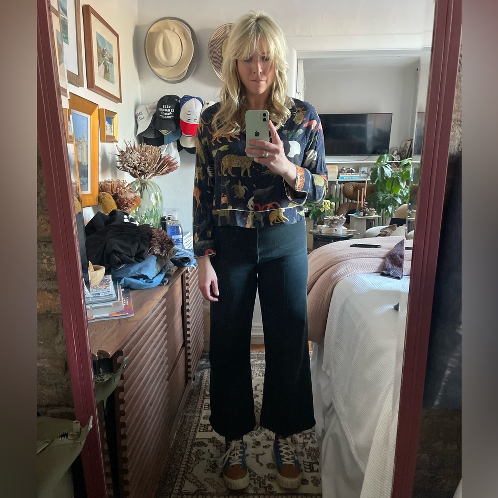 Animal Print Button Down Top